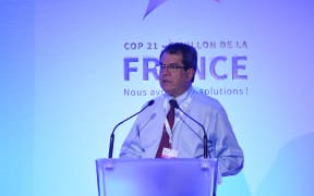 French Polynesia's Edouard Fritch at COP21 conference in France