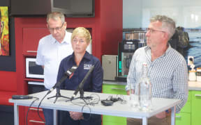 SPCA senior inspector Liisa Jones speaks to media.