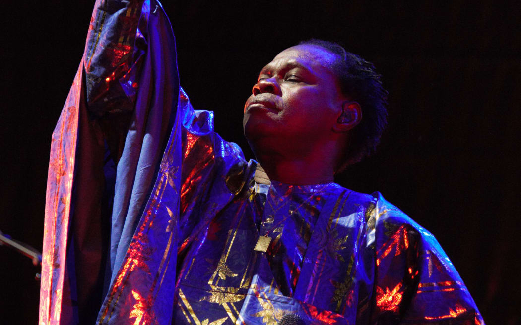 Senegalese musical icon Baaba Maal performed with his band at WOMAD 2024 in New Plymouth.