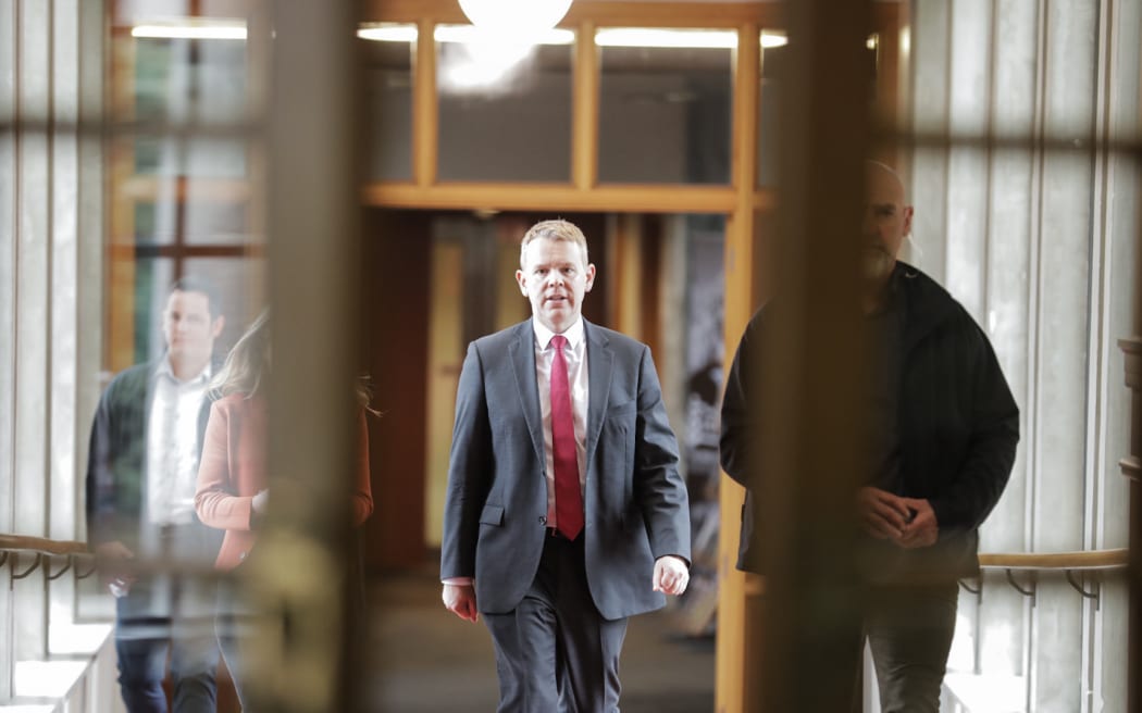 Labour leader Chris Hipkins speaks to media after the final 2023 election count is announced.