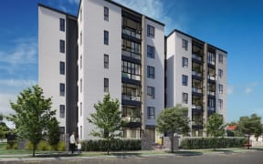 Artist's impression of new Rethinking Space development in Panmure.