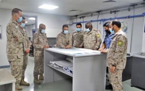 Members of CTF-150 as they lead the operation with the FS Floréal as part of a counter-narcotics operation in the Northern Indian Ocean, in November, 2020.