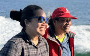 Hinemoana II co-captains: Fealofani Bruun and Aunofo Havea.