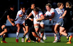 England's Poppy Cleall playing against the Black Ferns 2021.