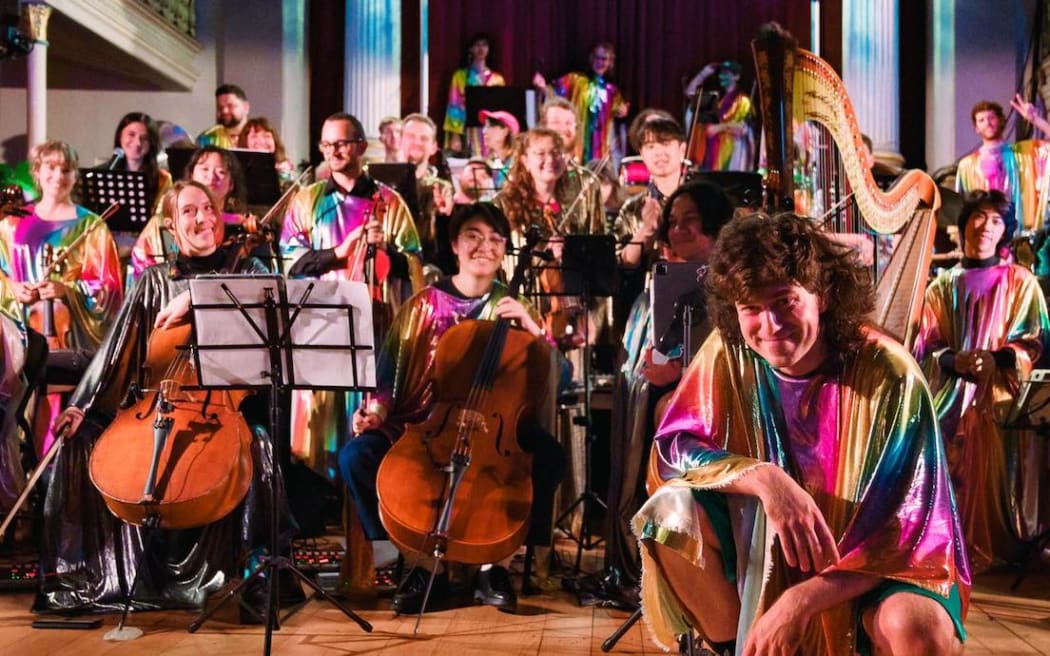 Exploding Rainbow Orchestra (Joshua Worthington-Church in foreground)