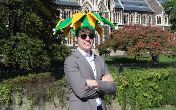 Flynn Nisvett, who says if he becomes mayor he'd rather be called 'King of Dunedin'.