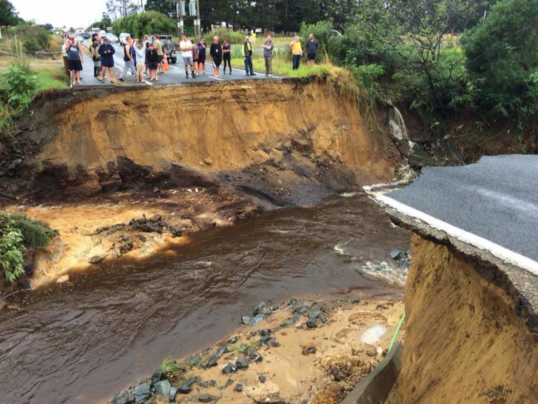 Washout on State Highway 1.