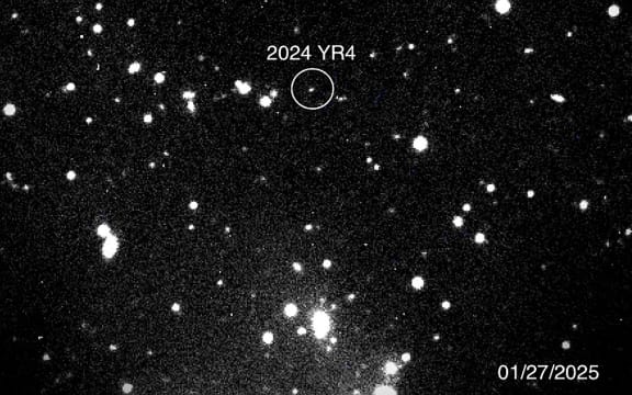 This handout picture provided by NASA on January 31, 2025 shows asteroid 2024 YR4 as observed by the Magdalena Ridge 2.4m telescope at the New Mexico Institute of Technology on January 27, 2025. A colossal explosion in the sky, unleashing energy thousands of times greater than the Hiroshima bomb. A blinding flash that momentarily outshines the Sun. A shockwave powerful enough to flatten everything for miles. There's a small but real chance this apocalyptic scenario could unfold in eight years -- if a newly detected asteroid, nearly the size of a football field, collides with Earth. While there's no immediate cause for alarm, scientists are watching closely. (Photo by Handout / NASA/Magdalena Ridge 2.4m telescope/New Mexico Institute of Technology/Ryan / AFP) / RESTRICTED TO EDITORIAL USE - MANDATORY CREDIT "AFP PHOTO / NASA/MAGDALENA RIDGE 2.4M TELESCOPE/NEW MEXICO INSTITUTE OF TECHNOLOGY/RYAN" - NO MARKETING NO ADVERTISING CAMPAIGNS - DISTRIBUTED AS A SERVICE TO CLIENTS
