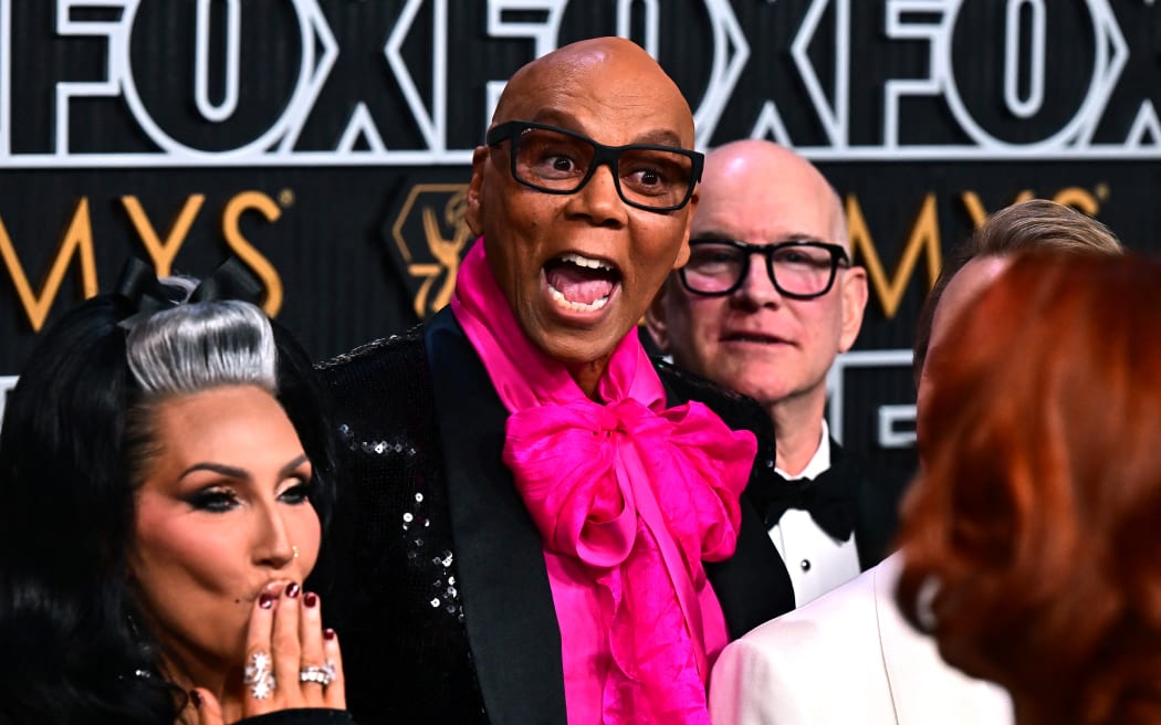 US drag queen and television personality RuPaul Charles arrives for the 75th Emmy Awards at the Peacock Theatre at L.A. Live in Los Angeles on January 15, 2024. (Photo by Frederic J. Brown / AFP)