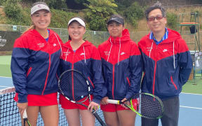 Nadine Del Carmen, Katrina Lai, Charlayne Espinosa and team captain Sam Lai.