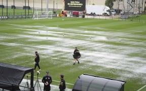 Heavy rain and thunderstorms in the area around the Home of the Matildas stadium caused the postponement of two OFC Pro League games on Tuesday.