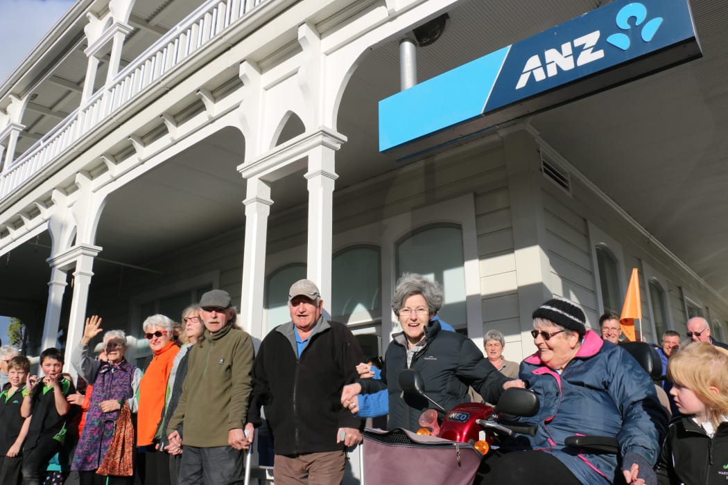 File photo: Martinborough locals protested the closure of South Wairarapa's last high street bank in 2018