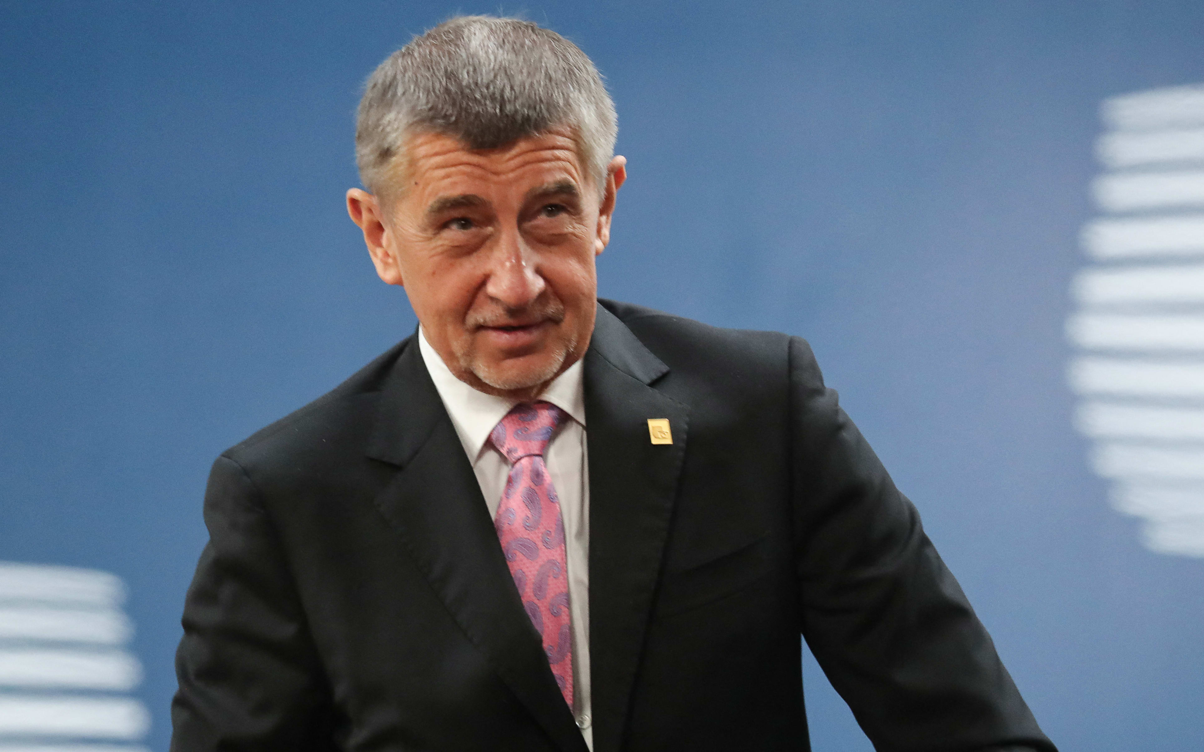 In this file photo taken on 21 February, 2020, Czech Republic's Prime Minister Andrej Babis arrives for the second day of a special European Council summit in Brussels, held to discuss the next long-term budget of the European Union (EU).