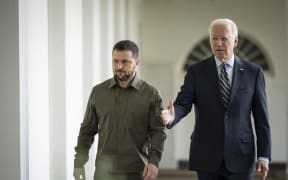 WASHINGTON, DC - SEPTEMBER 21: (L-R) President of Ukraine Volodymyr Zelensky and U.S. President Joe Biden walk to the Oval Office of the White House September 21, 2023 in Washington, DC. Zelensky is in the nation's capital to meet with President Biden and Congressional lawmakers after attending the United Nations General Assembly in New York.