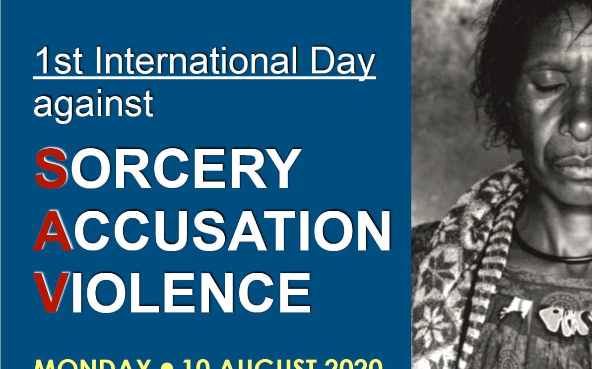 Poster promoting International Day Against Sorcery Accusation Violence