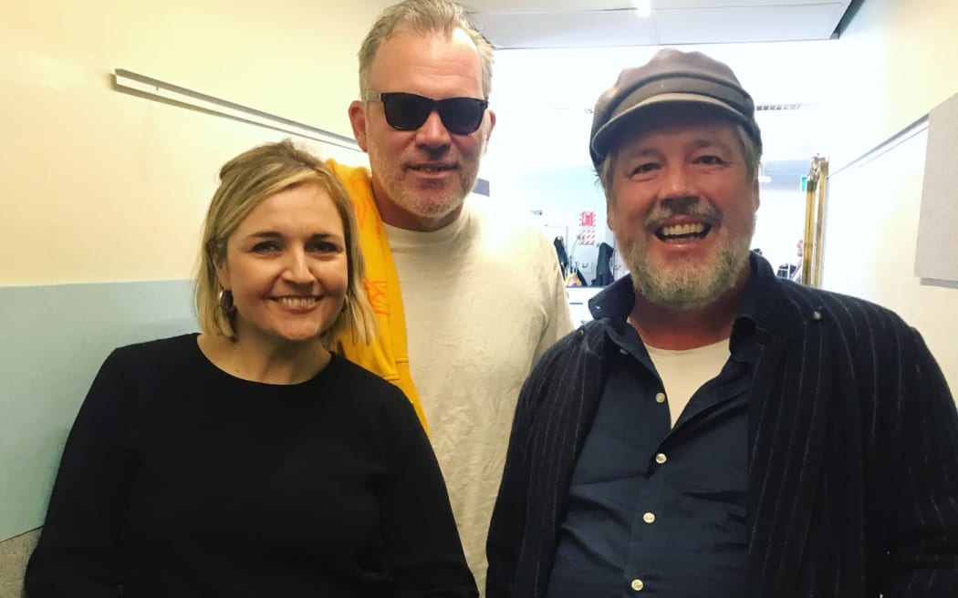 Music101's Charlotte Ryan with MC Slave and Joe Lindsay of Fat Freddy's Drop