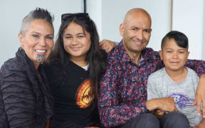 Newly elected Hamilton West MP Tama Potaka (National) spends day after the election with family, left, Ariana Paul, Tiaria Potaka, Tama Potaka, and Aorangi Potaka.
