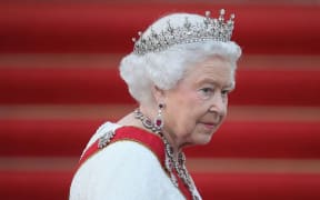 Queen Elizabeth II arrives for the state banquet in her honour at Schloss Bellevue palace on the second of the royal couple's four-day visit to Germany on June 24, 2015 in Berlin, Germany.