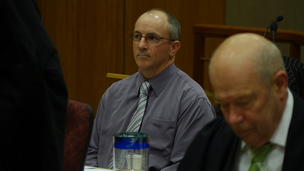 Scott Watson in court on 17 August, 2016 for a hearing about whether journalist Mike White can be present in his professional capacity at a meeting between Watson and Gerarld Hope.