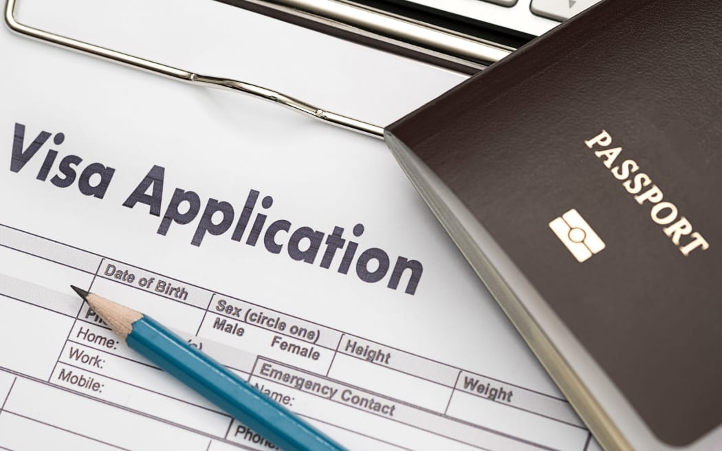 Visa application form to travel Immigration a document Money for Passport Map and travel plan