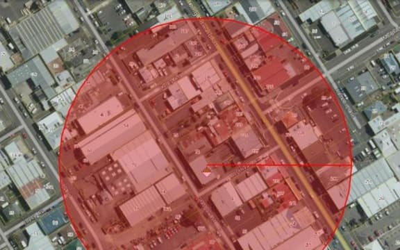 A 100m radius around the Blis Technologies building will be evacuated tomorrow morning as the Army disposes of a dangerous chemical by blowing it up.