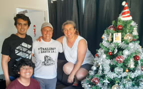 Gonzalez family (L-R) Thomas (14), Giovanny (23) Gabriel and Barbara.