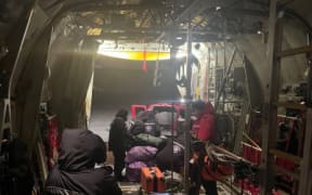 Photos taken by personnel during this week's RNZAF C-130J Hercules medical evacuation from Antarctica, which is in 24-hour darkness at this time of year.