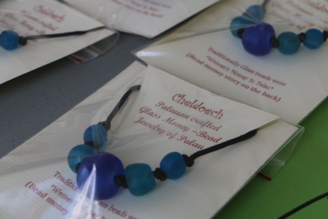 Cheldoech necklace made of glass beads from Palau