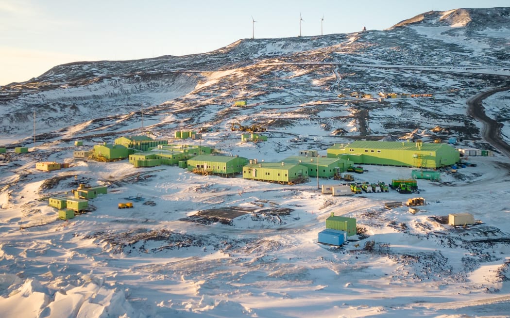 New Zealand's Scott Base in Antarctica, in 2023.