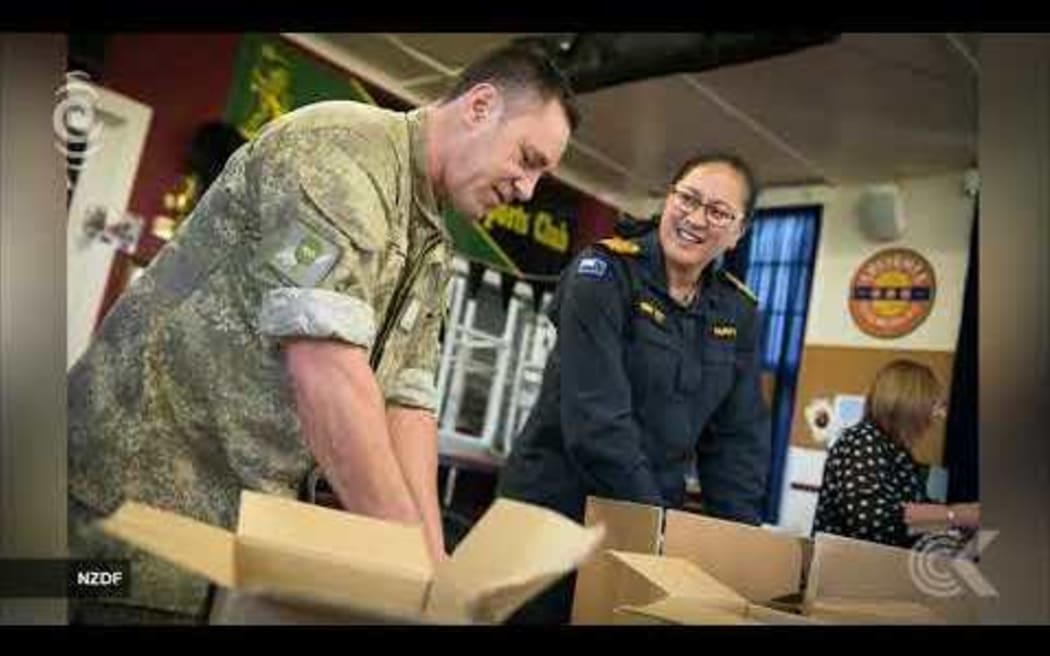 Christmas parcels packed for overseas troops