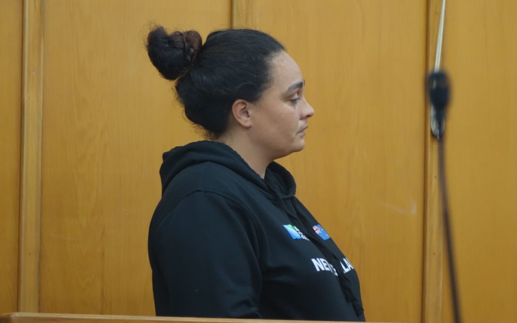 Leitha Whakarau in the dock at the Hawera District Court today.