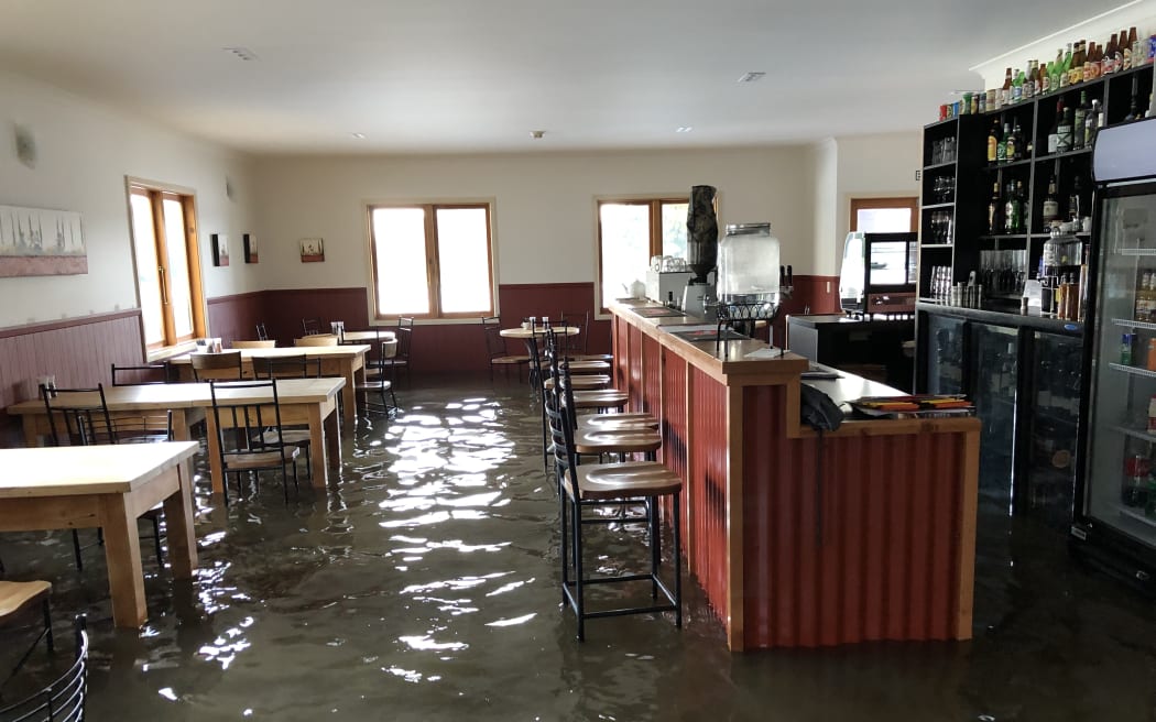 Sewage in the Tap and Dough Bistro in Middlemarch, central Otago.