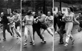 Kathrine Switzer attacked by official at the Boston Marathon 1967.