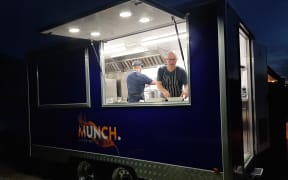Ben Batterbury is operating Munch Catering from his mobile kitchen that was purchased to cater events last year.