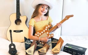 Cleo Fitzgerald, 11, was named overall winner of the 2025 Junior Golden Guitar Awards.