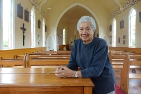 Sister Christina the last remaining nun at Sisters Of Compassion Catholic Convent at Jerusalem.