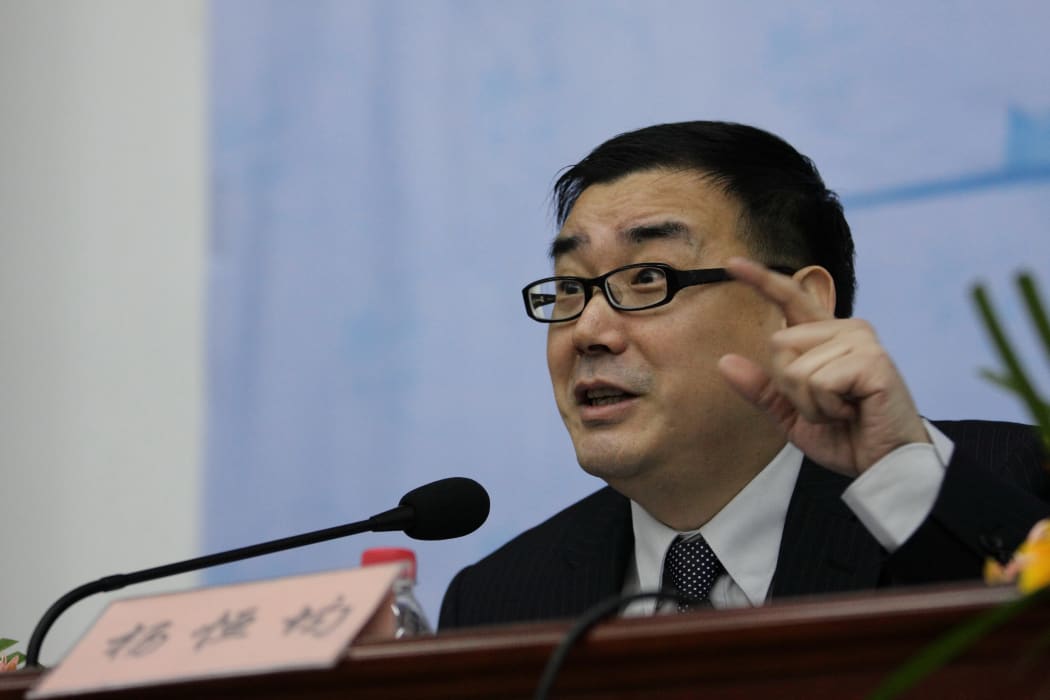 Chinese-Australian writer Yang Hengjun attends a lecture at Beijing Institute of Technology in Beijing, China, 18 November 2010.