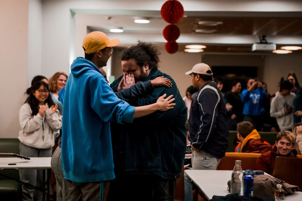 Alby gets emotional at his surprise farewell at Otago University