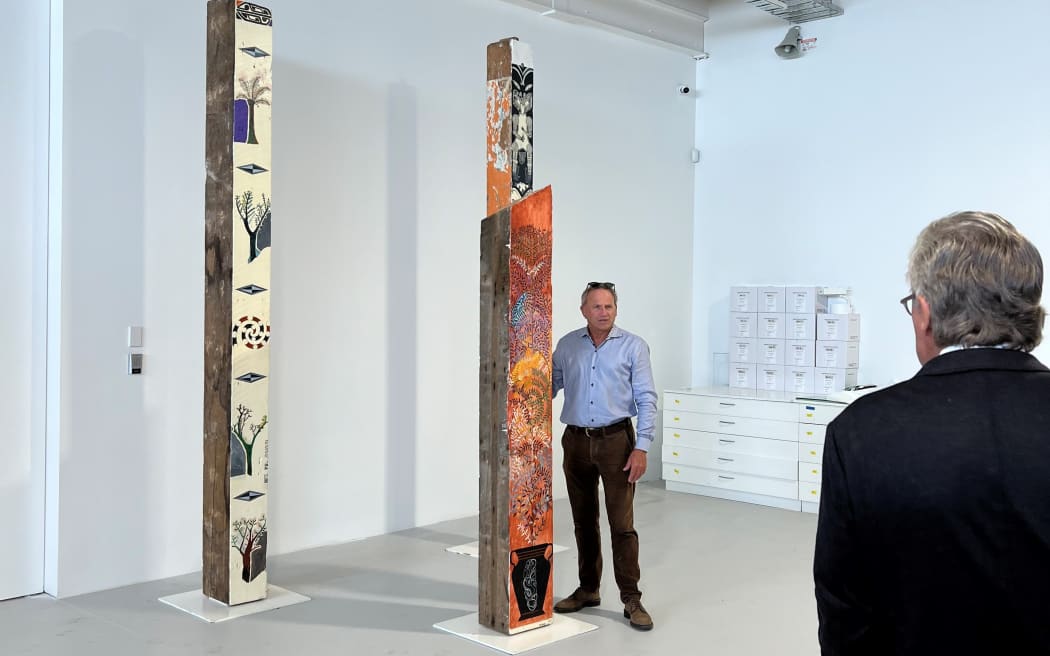 A shot of work being installed in the new Gow Langsford gallery.
