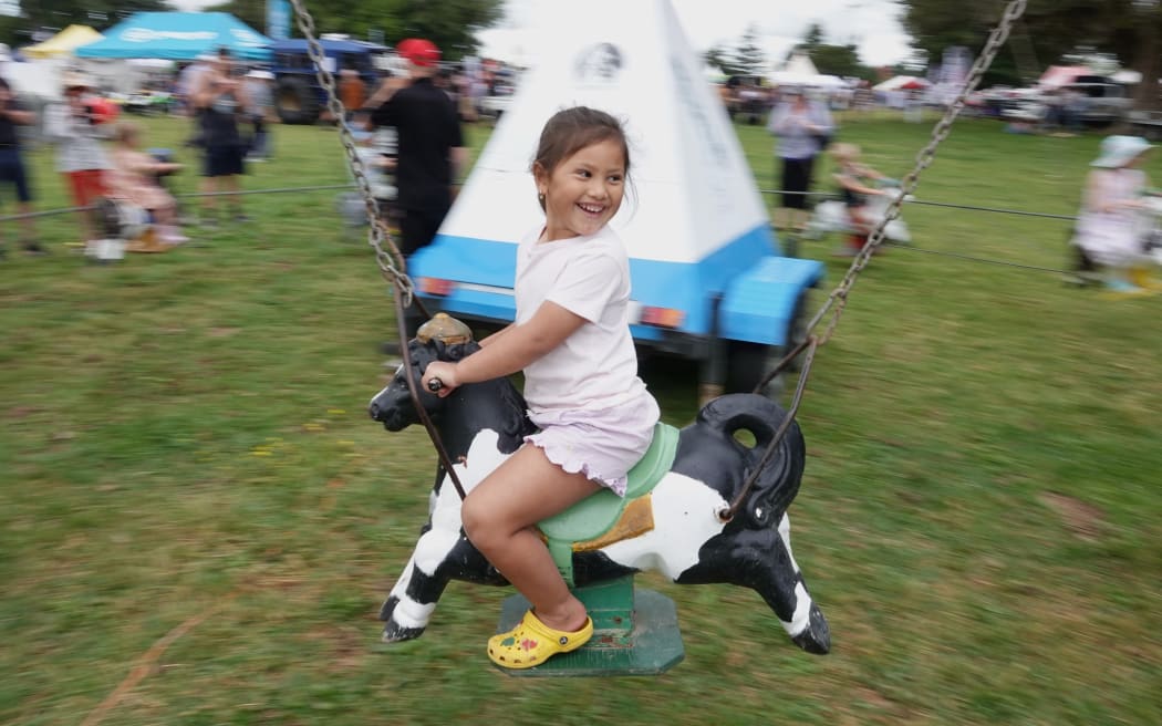 Traditional rides, especially the merry-go-round, are always a hit with the kids at the Bay of Islands Show, on 9 November, 2024.
