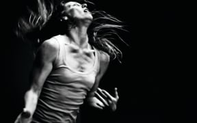 Black and white image of a dancer