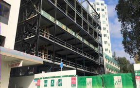 The Harington Street transport hub under construction in Tauranga.