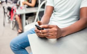 A man using a mobile phone