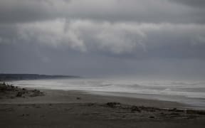 West Coast storm. Wind cone showing signs of wind picking up in the area.