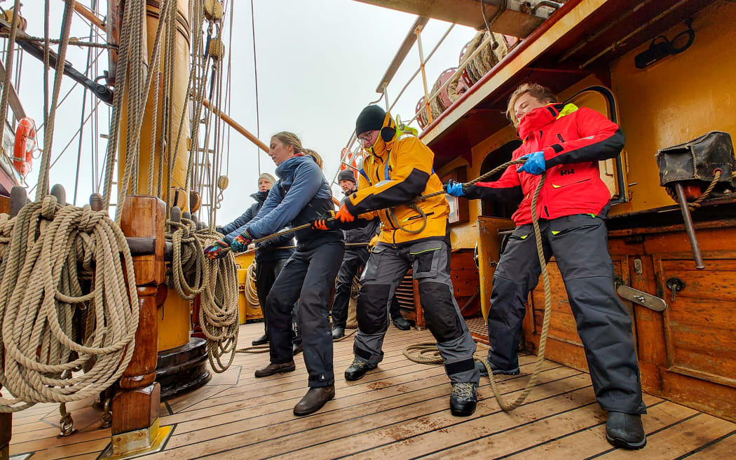 The historic tall ship Bark EUROPA.