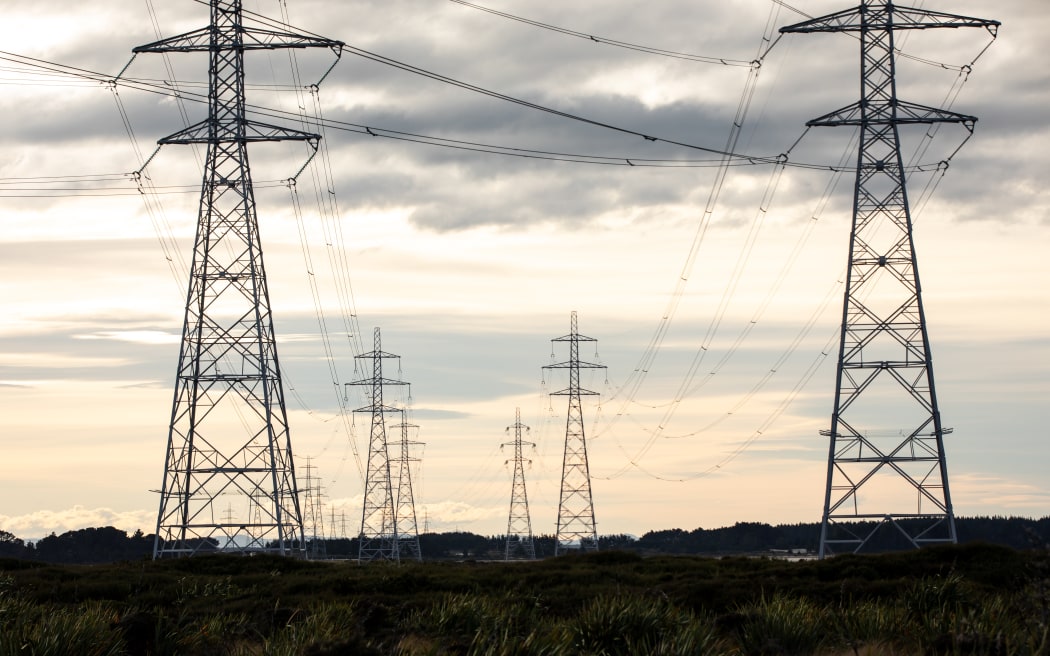Power lines near Tiwai