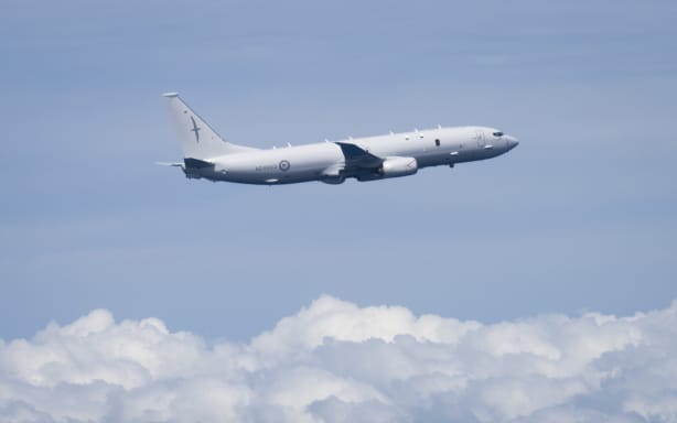 Royal New Zealand Air Force P-8A Poseidon  around the Manawatu coastline and RNZAF Base Ohakea.