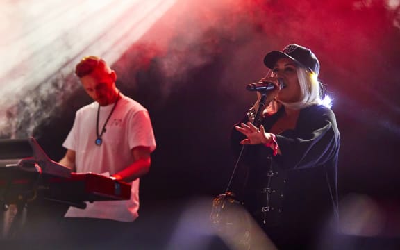 Kirsten Te Rito performing.