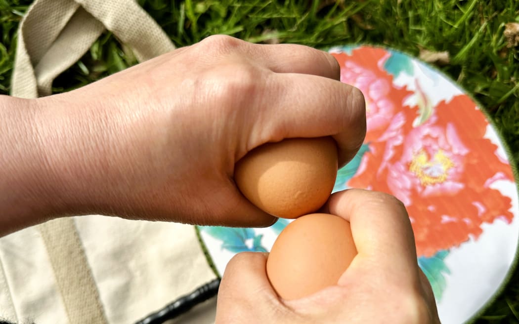 Egg duels.