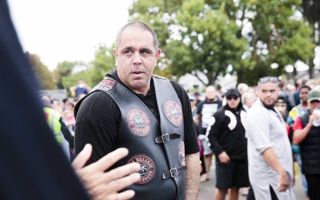 Mongrel Mob member Mark Griffiths was one of hundreds to gather at Hamilton's mosque to honour those killed in the 2019 terrorist attack.